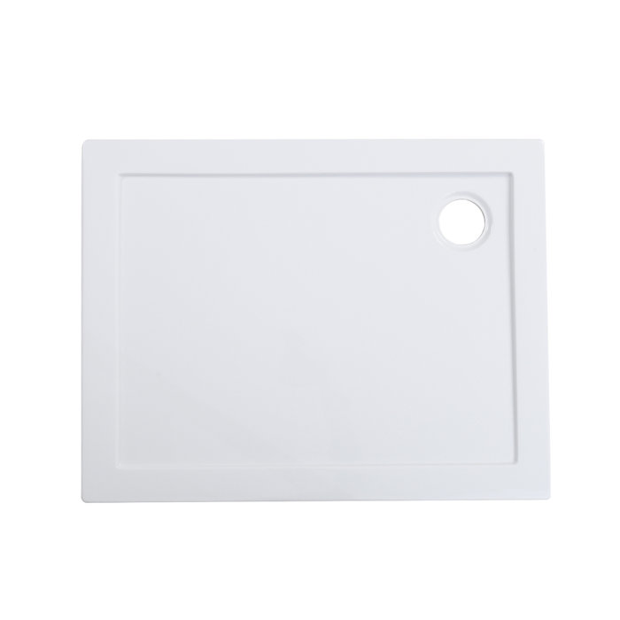 Living and Home 1000 x 800 mm Plastic Shower Tray White Wayfair.co.uk